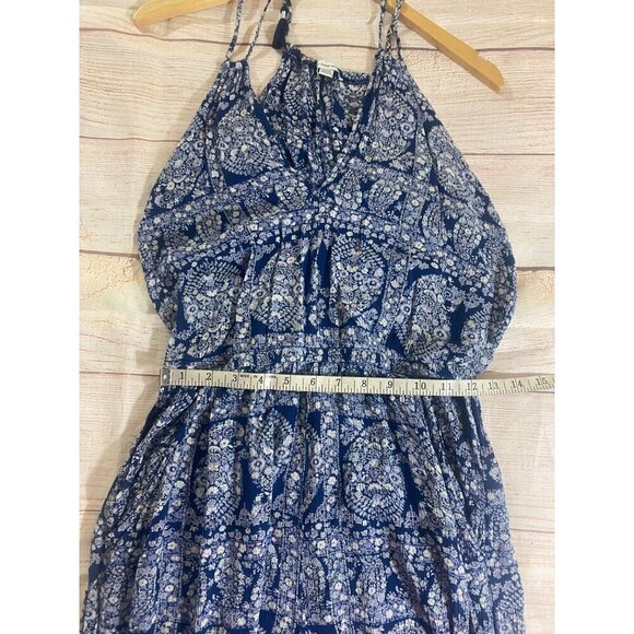 American Eagle Outfitters Women's Blue Floral Sleeveless JumpSuit - Medium - Picture 10 of 12